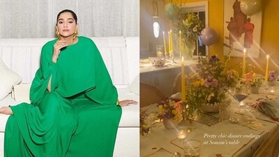 Sonam Kapoor's London home was decorated with flowers on Mother's Day. Sonam Kapoor's London home was decorated with flowers on Mother's Day.