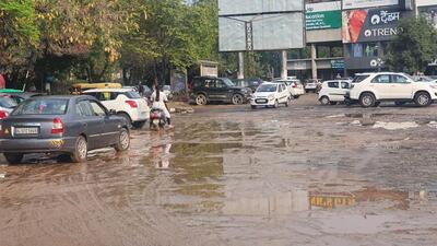 The Phase-5 market in Mohali covered in sludge after Saturday’s rain. (HT Photo) The Phase-5 market in Mohali covered in sludge after Saturday’s rain. (HT Photo)