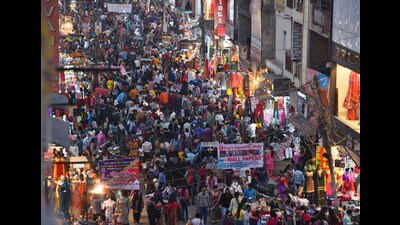 The market at east Delhi’s Laxmi Nagar.) (Raj K Raj/HT Photo) The market at east Delhi’s Laxmi Nagar.) (Raj K Raj/HT Photo)