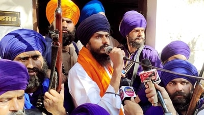 Waris Punjab De' chief Amritpal Singh's uncle and driver surrendered last night. (ANI) Waris Punjab De' chief Amritpal Singh's uncle and driver surrendered last night. (ANI)