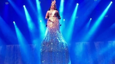 Hema Malini during her Ganga ballet in Mumbai. Hema Malini during her Ganga ballet in Mumbai.