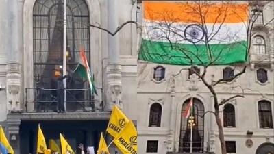 Indian mission in London responded with ‘grander’ tricolour after Khalistani supporters attempted attack on India's national flag Indian mission in London responded with ‘grander’ tricolour after Khalistani supporters attempted attack on India's national flag