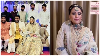 Swara Bhasker and Fahad Ahmad had another wedding reception on Sunday. Swara Bhasker and Fahad Ahmad had another wedding reception on Sunday.