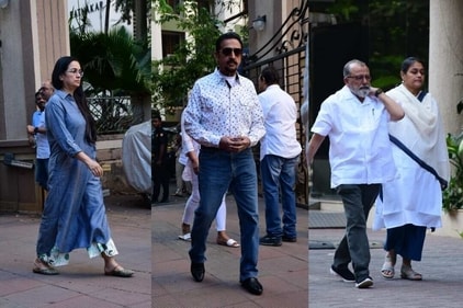 Padmini Kohlapure, Gulshan Grover, Pankaj Kapur and his wife Supriya Pathak also stopped by to pay their respects. Padmini Kohlapure, Gulshan Grover, Pankaj Kapur and his wife Supriya Pathak also stopped by to pay their respects.