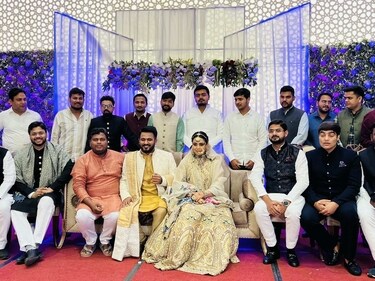 Swara Bhasker and Fahad Ahmad with guests. Swara Bhasker and Fahad Ahmad with guests.