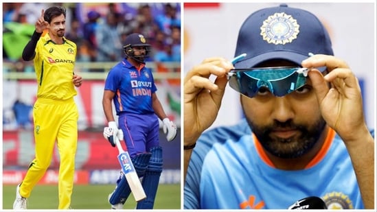 Rohit Sharma was asked about India's struggle against the left-arm pacers after Australia crushed India in the 2nd ODI (PTI)
