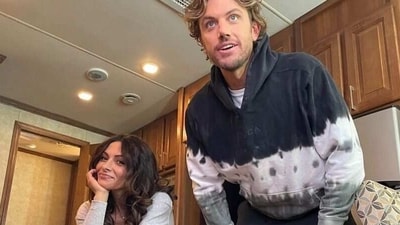 Sarah Shahi with boyfriend Adam Demos. Sarah Shahi with boyfriend Adam Demos.