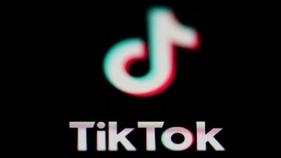 The icon for the video sharing TikTok app is seen on a smartphone. (AP)