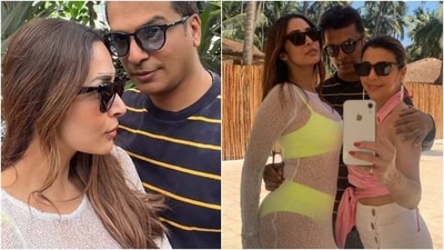 Malaika Arora in neon bikini has a blast in Goa with her friends. (Instagram) Malaika Arora in neon bikini has a blast in Goa with her friends. (Instagram)