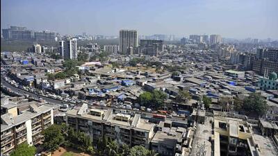 Mumbai, India - February 22, 2023: Aerial view of Dharavi, the biggest slum, in Mumbai, India, on Wednesday, February 22, 2023. (Photo by Vijay Bate/HT Photo) (HT PHOTO) Mumbai, India - February 22, 2023: Aerial view of Dharavi, the biggest slum, in Mumbai, India, on Wednesday, February 22, 2023. (Photo by Vijay Bate/HT Photo) (HT PHOTO)