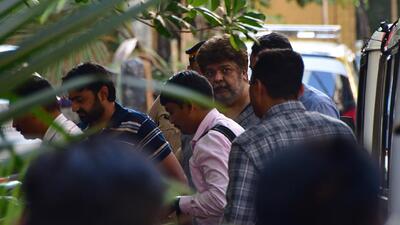 Mumbai, India - March 21, 2023: Bookie Anil Jaisinghani taken after producing him in the court. He was named as a co-accused in the case related to the alleged blackmailing of Amruta Fadnavis, wife of deputy CM Devendra Fadnavis, at DB Marg Police station, in Mumbai, India, on Tuesday, March 21, 2023. (Photo by Bhushan Koyande/HT Photo) (HT PHOTO) Mumbai, India - March 21, 2023: Bookie Anil Jaisinghani taken after producing him in the court. He was named as a co-accused in the case related to the alleged blackmailing of Amruta Fadnavis, wife of deputy CM Devendra Fadnavis, at DB Marg Police station, in Mumbai, India, on Tuesday, March 21, 2023. (Photo by Bhushan Koyande/HT Photo) (HT PHOTO)