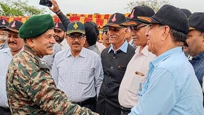 Northern Command chief Lt Gen Upendra Dwivedi interacts with ex-servicemen in Jammu on Tuesday. (Twitter) Northern Command chief Lt Gen Upendra Dwivedi interacts with ex-servicemen in Jammu on Tuesday. (Twitter)