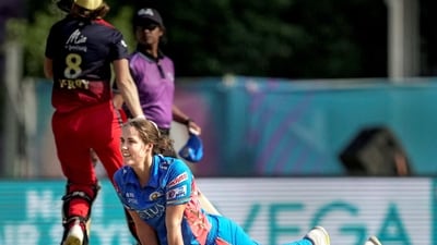 Mumbai Indians' Nat Sciver-Brunt during the Women's Premier League match against Royal Challengers Bangalore (PTI)