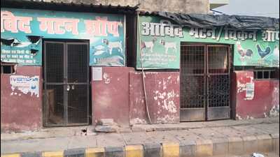 The commercial building of Mohd Abid in Chak Niratul locality of Prayagraj where the PDA notice has been put up. (HT photo) The commercial building of Mohd Abid in Chak Niratul locality of Prayagraj where the PDA notice has been put up. (HT photo)