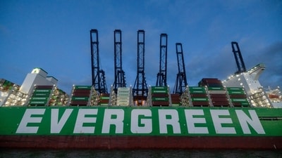 Taiwanese shipping giant Evergreen is set to hand out 60 months' of salary as bonus to selected employees. (Bloomberg)