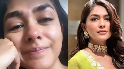 Mrunal Thakur posted a crying photo on Instagram. Mrunal Thakur posted a crying photo on Instagram.