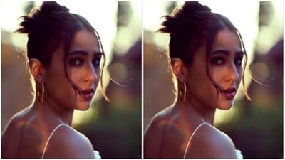 Sara further accessorised her look for the day in white hoop earrings and white stilettos and wore her tresses into a top not bun with a middle part.&nbsp; (Instagram/@saraalikhan95)
