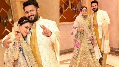 Swara Bhasker and Fahad Ahmad from their wedding reception.