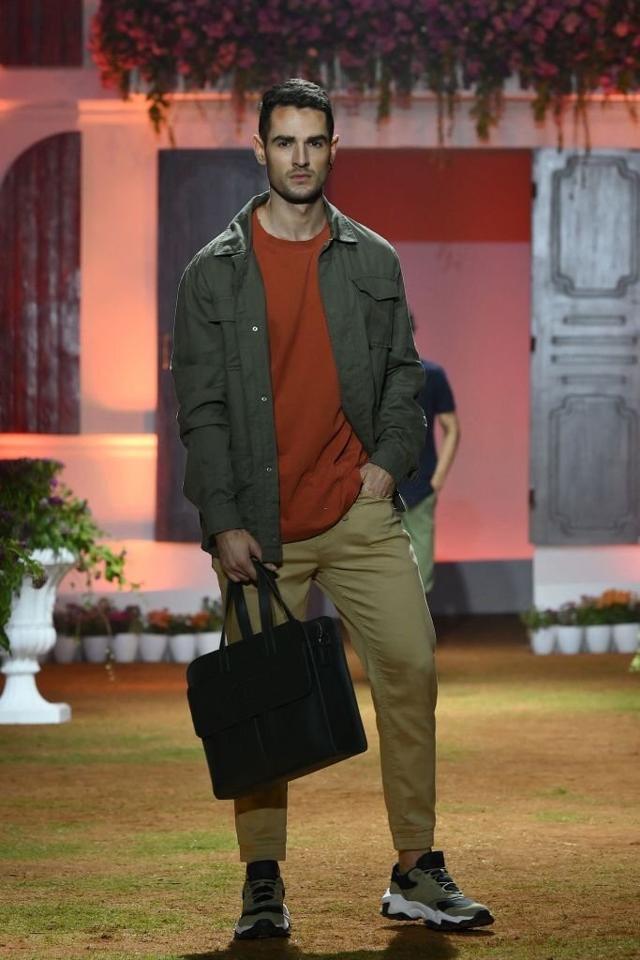 In this picture taken on March 15, 2023, a model presents a creation from United Colors of Benetton's SS23 global collection in Mumbai. (Photo by SUJIT JAISWAL / AFP) (Photo by SUJIT JAISWAL/AFP via Getty Images) (AFP via Getty Images) In this picture taken on March 15, 2023, a model presents a creation from United Colors of Benetton's SS23 global collection in Mumbai. (Photo by SUJIT JAISWAL / AFP) (Photo by SUJIT JAISWAL/AFP via Getty Images) (AFP via Getty Images)