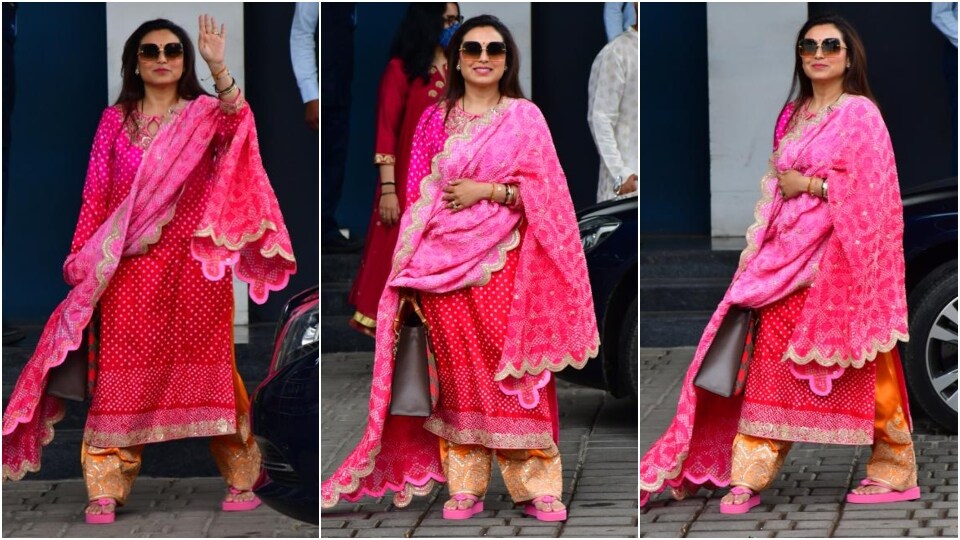 Birthday girl Rani Mukerji clicked at the airport. (HT Photo/Varinder Chawla)