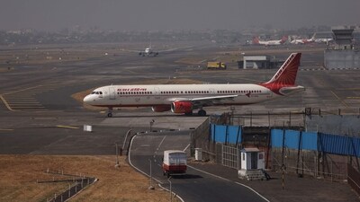 Air India passenger aircraft is seen on the tarmac at Chhatrapati Shivaji International airport in Mumbai. (REUTERS)