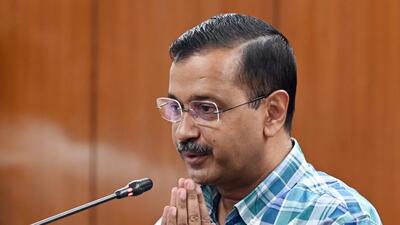 Delhi chief minister Arvind Kejriwal addresses a press conference after the presentation of the Delhi Budget at Delhi Legislative Assembly in New Delhi on Wednesday. (Sanjeev Verma/HT Photo) Delhi chief minister Arvind Kejriwal addresses a press conference after the presentation of the Delhi Budget at Delhi Legislative Assembly in New Delhi on Wednesday. (Sanjeev Verma/HT Photo)