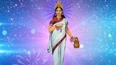 On Day 2 of Chaitra Navratri, Maa Brahmacharini is worshipped by the devotees. (Pinterest) On Day 2 of Chaitra Navratri, Maa Brahmacharini is worshipped by the devotees. (Pinterest)