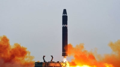 North Korea fired multiple cruise missiles off its east coast on Wednesday, the South Korean military said. (AFP) North Korea fired multiple cruise missiles off its east coast on Wednesday, the South Korean military said. (AFP)