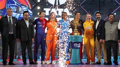 BCCI President Roger Binny (L), Secretary Jay Shah (2L) along with WPL teams' captains pose with the WPL trophy during its inauguration, in Navi Mumbai (PTI) BCCI President Roger Binny (L), Secretary Jay Shah (2L) along with WPL teams' captains pose with the WPL trophy during its inauguration, in Navi Mumbai (PTI)