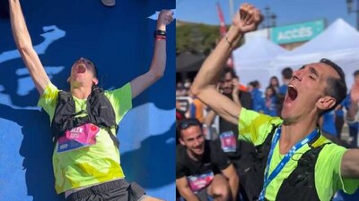 Spanish athlete with disability finishes a marathon. (Instagram/@alexroca91)