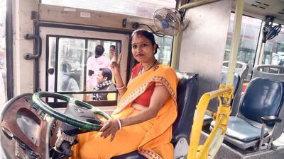 There are currently 34 women drivers plying 12 meter-long DTC buses in Delhi, according to the finance minister. (Sanjeev Verma/HT PHOTO)