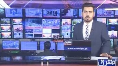 As the anchor broke the news of the earthquake, he kept calm on  camera.