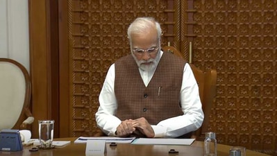 Covid-19: Prime Minister Narendra Modi at a high-level review meeting.
