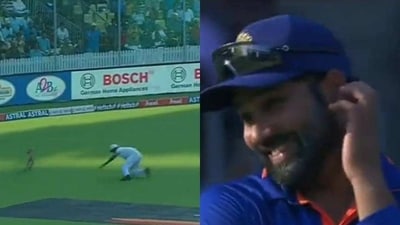 Rohit and the rest of the stadium saw the funny side of things. Rohit and the rest of the stadium saw the funny side of things.