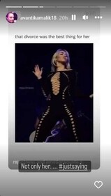 Avantika re-shared a video of singer Miley Cyrus dancing to one of her songs.