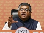 Bharatiya Janata Party (BJP) MP Ravi Shankar Prasad. Bharatiya Janata Party (BJP) MP Ravi Shankar Prasad.