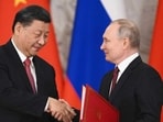 Russian President Vladimir Putin and China's President Xi Jinping shake hands during a signing ceremony following their talks at the Kremlin in Moscow. Russian President Vladimir Putin and China's President Xi Jinping shake hands during a signing ceremony following their talks at the Kremlin in Moscow.