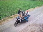 Amritpal Singh fled in a bike on Saturday and then travelled in a motorised three-wheeler cart. This photo surfaced on Wednesday after the bike was found. 