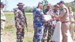 Uttarakhand police handed posters of Amritpal, his aides, to SSB and Nepal border force at India-Nepal border (HT Photo)