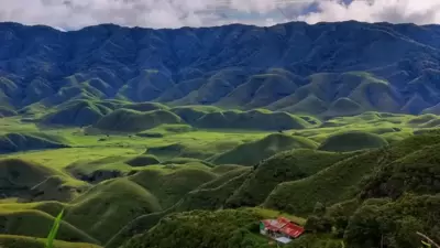 Dzukou Valley Sacred Grove, Nagaland: The Dzukou Valley Sacred Grove is located on the border of Nagaland and Manipur. It is considered to be a sacred grove of the Angami Naga tribe and is known for its breathtaking beauty, with rolling hills, lush green forests, and meandering streams. (Instagram/@jitofalltrades) Dzukou Valley Sacred Grove, Nagaland: The Dzukou Valley Sacred Grove is located on the border of Nagaland and Manipur. It is considered to be a sacred grove of the Angami Naga tribe and is known for its breathtaking beauty, with rolling hills, lush green forests, and meandering streams. (Instagram/@jitofalltrades)
