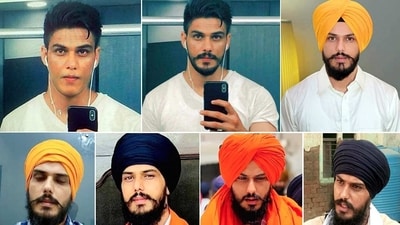 Punjab Police releases a few pictures of 'Waris Punjab De' chief Amritpal Singh, requesting people to help them in his arrest. (ANI ) Punjab Police releases a few pictures of 'Waris Punjab De' chief Amritpal Singh, requesting people to help them in his arrest. (ANI )
