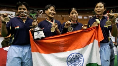 Lekha, Jenny, Mary Kom and Sarita Devi pose with their medals at the 2006 world women's boxing championships held in New Delhi. (Getty) Lekha, Jenny, Mary Kom and Sarita Devi pose with their medals at the 2006 world women's boxing championships held in New Delhi. (Getty)