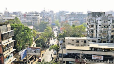 Kalyan, India – February 6, 2019: Aerial view of Ulhasnagar for issue of Illegal construction in Ulhasnagar in kalyan, India, on Wednesday, February 6, 2019 (Photo by Rishikesh Choudhary/HT) (HT PHOTO) Kalyan, India – February 6, 2019: Aerial view of Ulhasnagar for issue of Illegal construction in Ulhasnagar in kalyan, India, on Wednesday, February 6, 2019 (Photo by Rishikesh Choudhary/HT) (HT PHOTO)