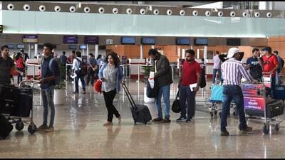 Shaheed Bhagat Singh International Airport handled 11.2 lakh more passengers during the current financial year -- a rise of about 52% from the previous year’s figures, said Rakesh Ranjan Sahay, chief executive officer (CEO) of Chandigarh International Airport Limited (CHIAL). (HT file photo) Shaheed Bhagat Singh International Airport handled 11.2 lakh more passengers during the current financial year -- a rise of about 52% from the previous year’s figures, said Rakesh Ranjan Sahay, chief executive officer (CEO) of Chandigarh International Airport Limited (CHIAL). (HT file photo)