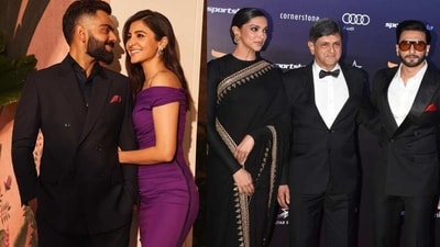 Couples Virat Kohli and Anushka Sharma along with Ranveer Singh and Deepika Padukone attended the Indian Sports Honours in Mumbai on Thursday. Couples Virat Kohli and Anushka Sharma along with Ranveer Singh and Deepika Padukone attended the Indian Sports Honours in Mumbai on Thursday.