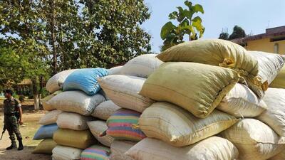 The Jharkhand registration number truck loaded with 112 bags of Doda weighing 2,300 kg, was seized. (HT photo)