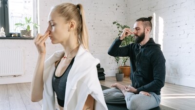 Cooling Breath (Sheetali Pranayama): This yoga pose is known for its cooling effect on the body. By inhaling through the mouth and exhaling through the nose, you can create a cooling sensation that helps lower body temperature and calm the mind. (Ivan Samkov) Cooling Breath (Sheetali Pranayama): This yoga pose is known for its cooling effect on the body. By inhaling through the mouth and exhaling through the nose, you can create a cooling sensation that helps lower body temperature and calm the mind. (Ivan Samkov)