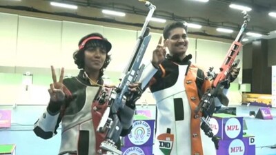 R Narmada Nithin and Rudrankksh Balasaheb Patil (Twitter/@India_AllSports)