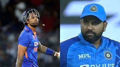 Rohit had defender Suryakumar after his third golden duck Rohit had defender Suryakumar after his third golden duck