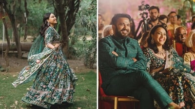 Swara Bhasker stunned in her green lehenga in her latest Instagram post. Swara Bhasker stunned in her green lehenga in her latest Instagram post.